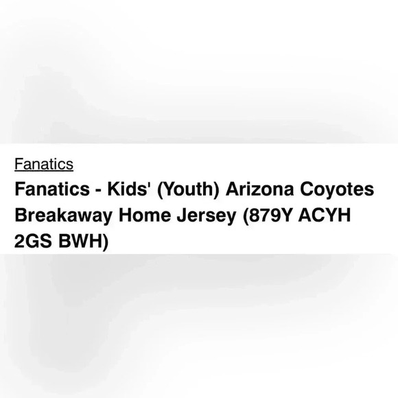 🆕Youth  | Arizona Coyotes NHL Breakaway Jersey - Picture 7 of 15